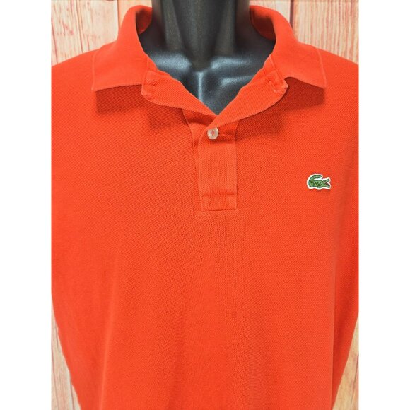 Lacoste Boys Slim Fit Polo Large Orange Cotton - Picture 3 of 8